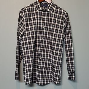 Tommy Hilfiger Men's Black and White Checkered Shirt